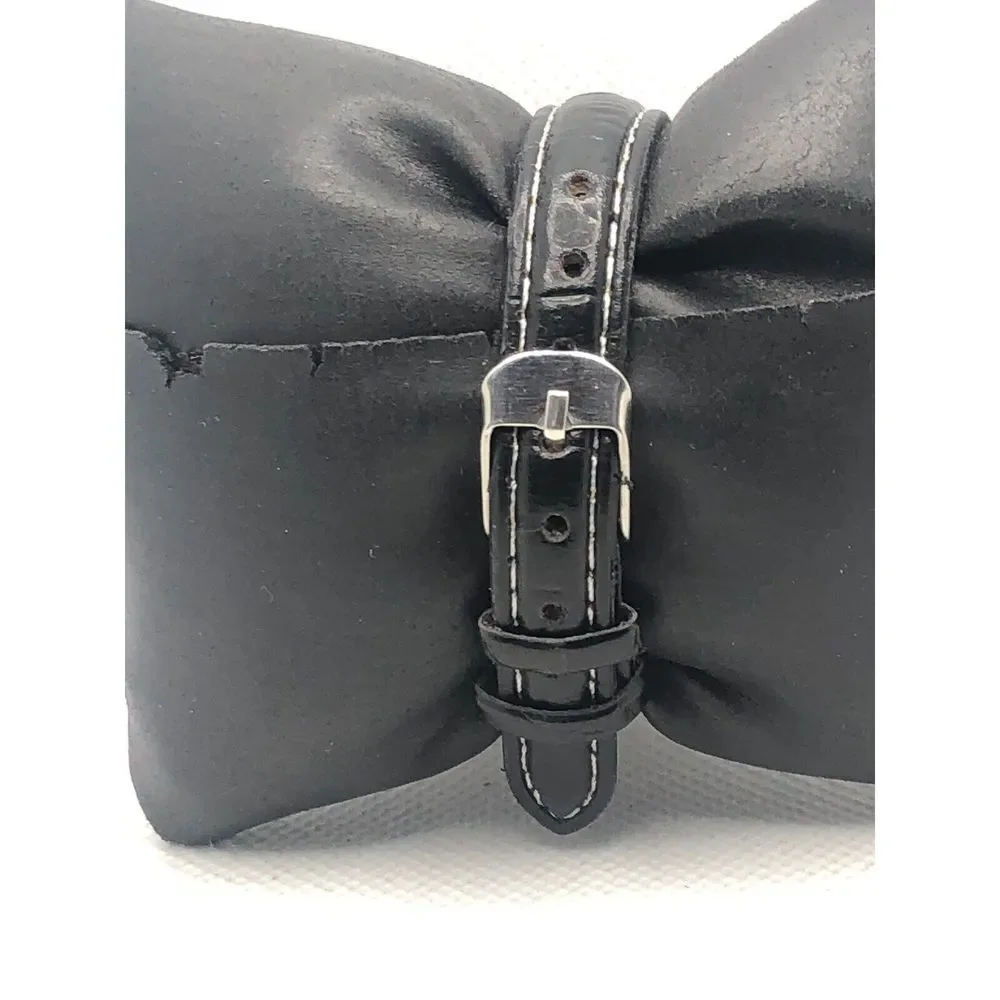 Skagen SKW2622 Womens Black Leather Analog Dial Quartz Genuine Wrist Watch KS421